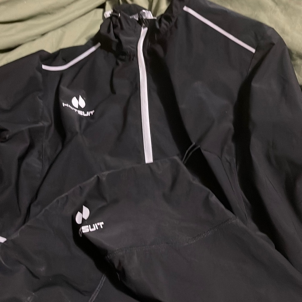 ❤️ Pick 3/30 Black and white sauna suit set
